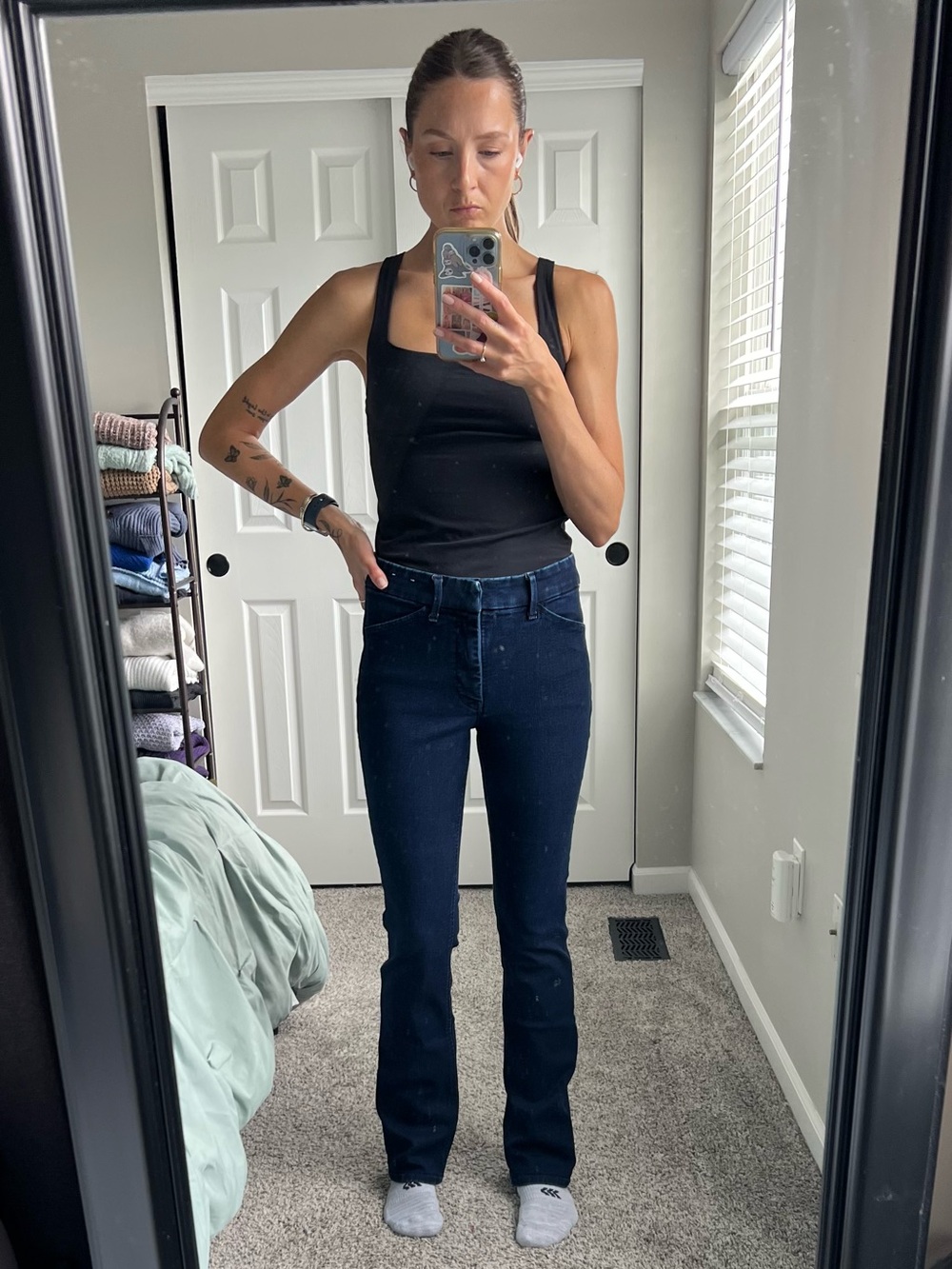 Express Dark Blue Boot Cut Jeans